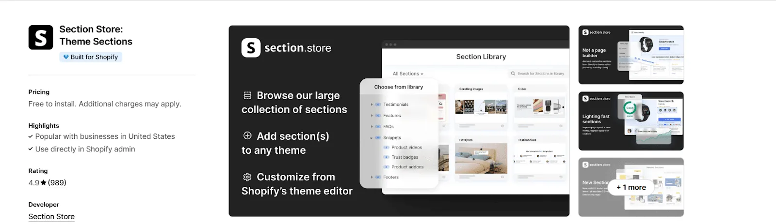 Section Store: Theme Sections